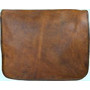 Vintage Leather Messenger Bag 11" x 15" x 2.5"