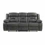 Homelegance Furniture Madrona Hill Double Reclining Sofa in Gray 9989GY-3 image