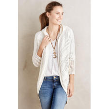 Hooded Openwork Cardigan