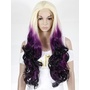Two Tone Color Synthetic Lace Front Wigs Purple Color Synthetic Front Lace Wig
