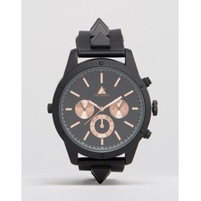 ASOS Watch With Studded Strap In Black