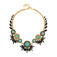 Gold-plated Swarovski crystal necklace by Elizabeth Cole
