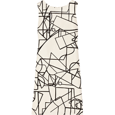 Geometric-print silk-faille dress by Oscar de la Renta