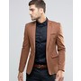 ASOS Super Skinny Blazer in Tan Cotton