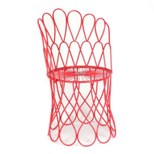 Red Metal Swirl Patio Chair | Kirkland's