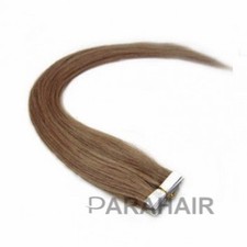 18" Chestnut Brown (#10) 20pcs Tape In Remy Human Hair Extensions