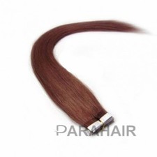 18" Vibrant Auburn (#33) 20pcs Tape In Remy Human Hair Extensions