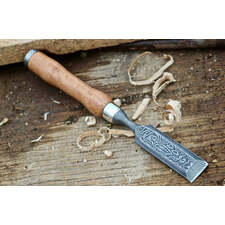 Premium Damascus Chisel for Wood Carving - 4x1 Inches Blade