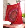 Cotton Printed Red Mandala Tapestry