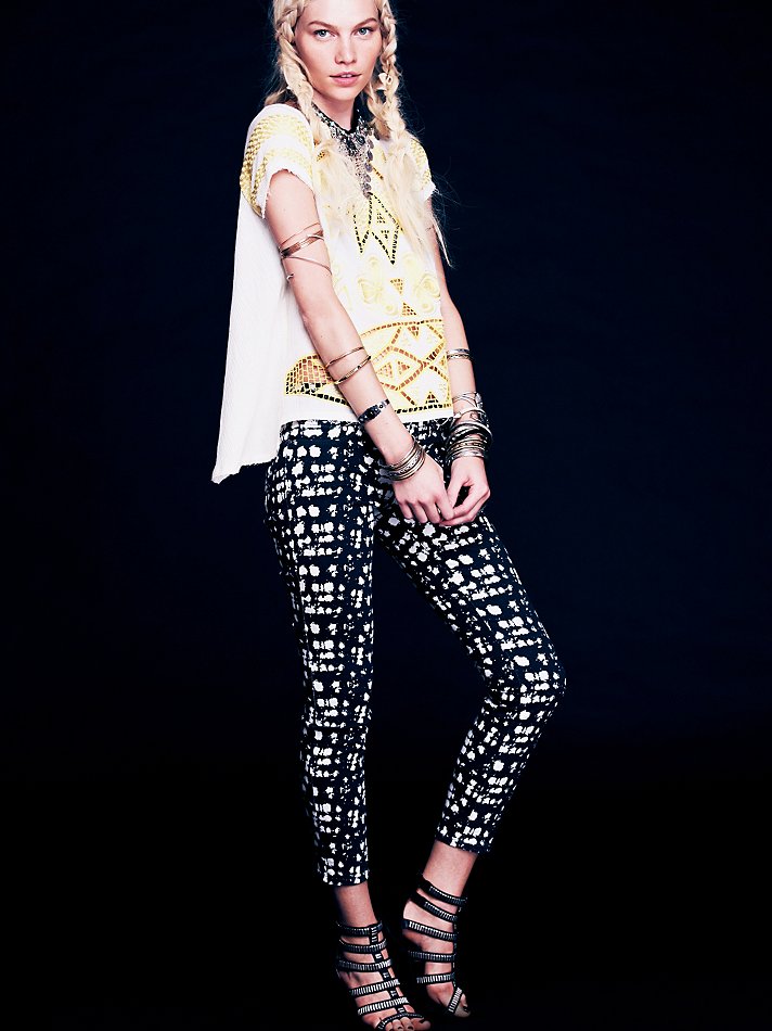 Eunina Printed Ankle Skinny at Free People Clothing Boutique ...