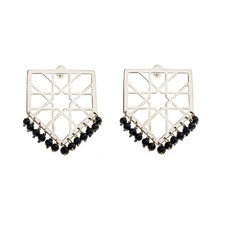 Alhambra triangle drop earrings with Lapis by Lara Jewelry | Joumanna Jewellery