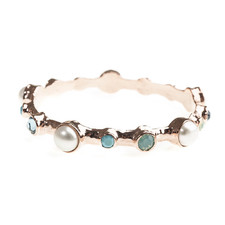 Alma Vieja bamboo bangle with pearls