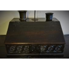 17th Century Oak Slope Front Desk Box