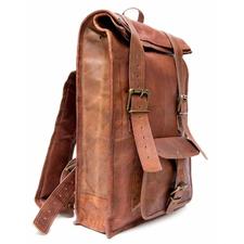 vintage leather rucksack