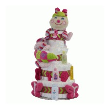 Smiley Caterpillar Girl Diapercake