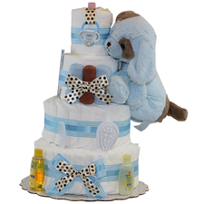 Blue Puppy Boy Diapercake at best Prices