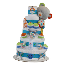 Carmel Dots Bear 5-Tiers Diapercake at best Prices