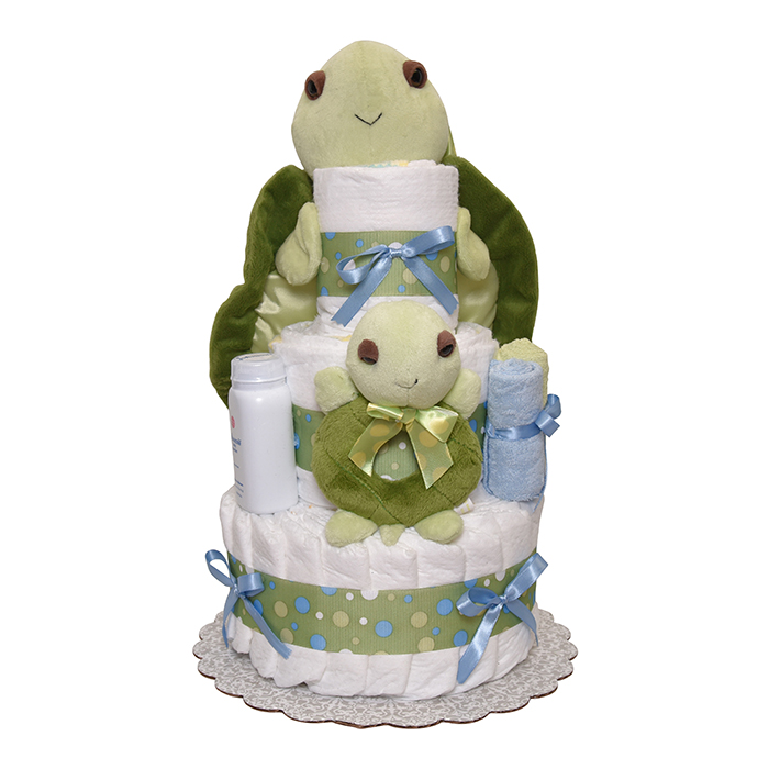 Mr Turtle Diaper Cake 3 Tie...