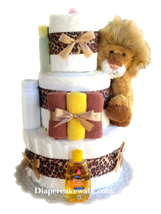 Cuddly Lion Mini Diaper Cak...