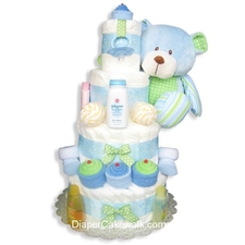 Sweet Baby Blue Diaper Cake 4 Or 5 Tiers at Best Prices