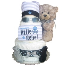 Rockin Rebel Blue Diaper Cake at Best Prices