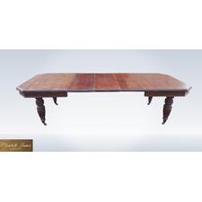 Large Antique 10ft Arts Crafts Oak Draw Leaf Refectory Table 4ft Width To Seat Up To 14 People