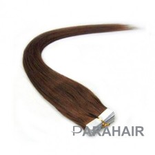 24" Chestnut Brown (#6) 20pcs Tape In Remy Human Hair Extensions