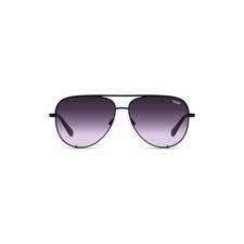 QUAY AUSTRALIA High Key 62mm Aviator Glasses, Main, color, BLACK / BLACK PURPLE FADE