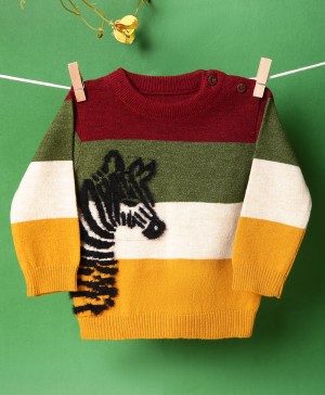 Baby Boy Striper Sweater Wi...