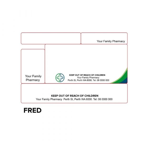 Dispensing label FRED