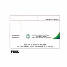 Dispensing label FRED