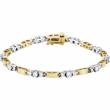 14K Yellow &amp; White 1 3/4 CTW Diamond Line Bracelet