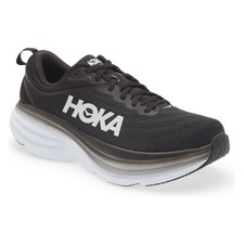 HOKA Bondi 8 Running Shoe, Main, color, BLACK / WHITE