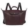 LONGCHAMP Le Pliage Cuir Backpack, Main, color, BURGUNDY
