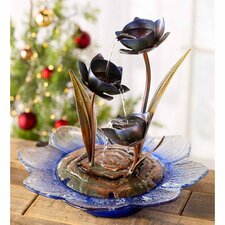 Purple Lily Tabletop Fountain
