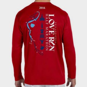 Long Sleeve Red graphic pri...