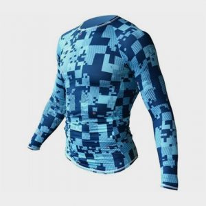 Long Sleeve Blue Camouflage...