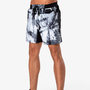 Printed black and white men’s recycled shorts