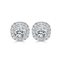 Round Halo Diamond Earrings
