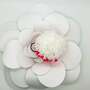 Split White &amp; Pink Pom-...