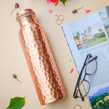 Hammered Copper Bottle | 1 Litre