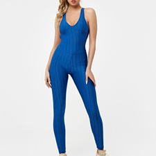 Royal blue reusable cropped tank and leggings