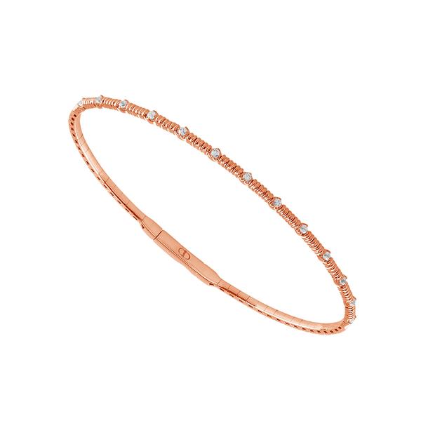 14 Karat Rose Gold Bangle D...