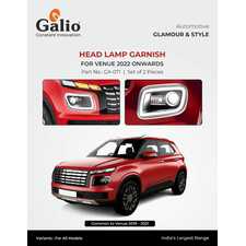 Hyundai Venue N Line Head Lamp Garnish – Chrome Finish