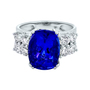 Tanzanite Ladies Ring in 14K White Gold