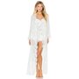 homebodii Helena Long Robe in White | REVOLVE