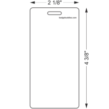 2 ⅛" x 4 ⅜" Vertical Blank Badge Buddies®