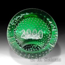 Caithness Millennium 2000 - Em erald' with a silvery ' white by Caithness  Glass Inc