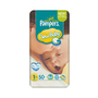 Pampers New Baby Size 1 Nappies 50 Pack- (4-11lbs/2-5kg) - disposable nappies - Mothercare