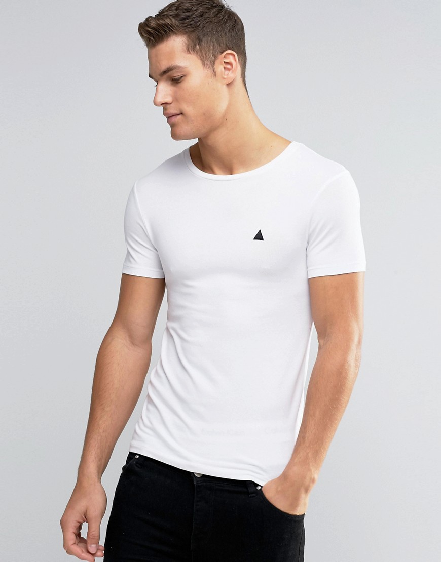 ASOS Extreme Muscle T-Shirt With Logo In White